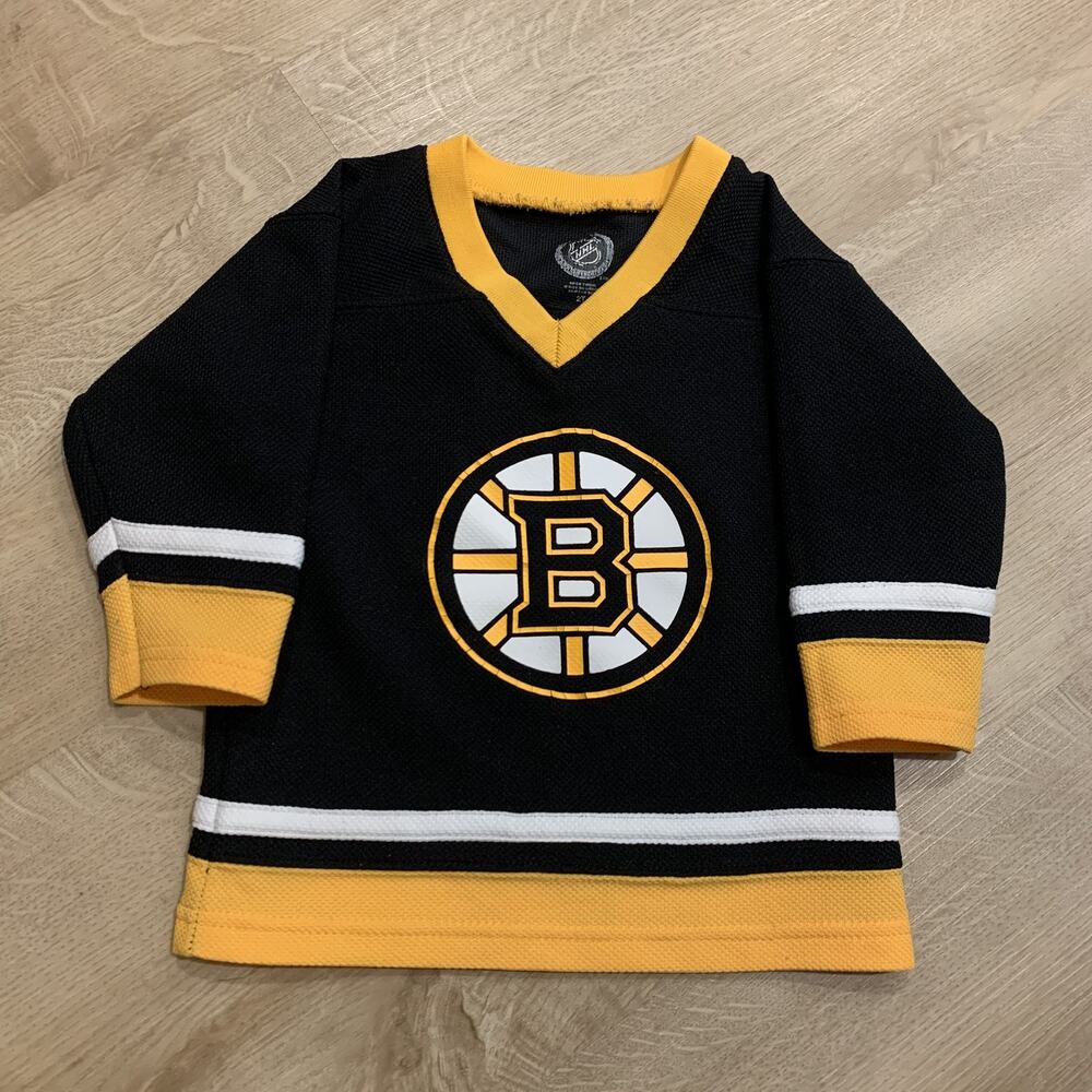 NHL Boston Bruins Hockey Jersey 2T 2 Toddler Baby Boys Black Yellow Sportswear